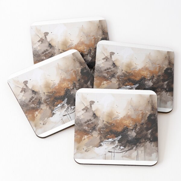 Item preview, Brown Abstract Art Canvas Print designed and sold by artbybodhi.