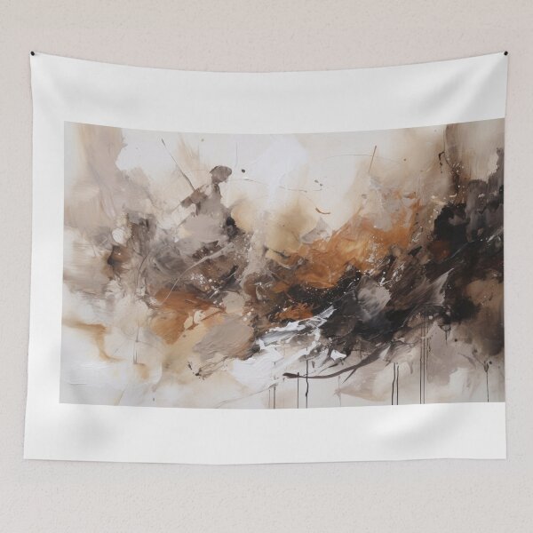 Item preview, Brown Abstract Art Canvas Print designed and sold by artbybodhi.