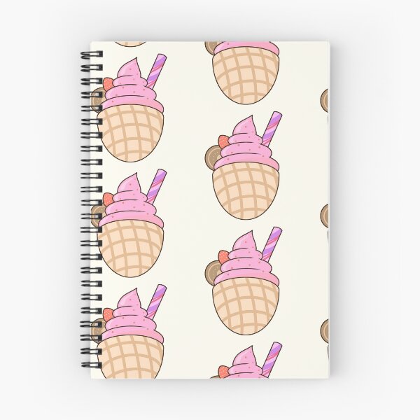 Item preview, Kawaii strawberry sundae on a cone with chocolate chip sticker design by DozyJov designed and sold by DozyJov.