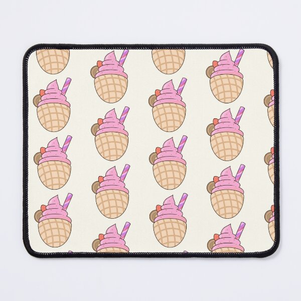 Item preview, Kawaii strawberry sundae on a cone with chocolate chip sticker design by DozyJov designed and sold by DozyJov.