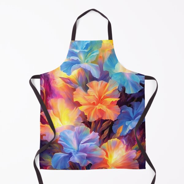 Item preview, Glowing hibiscus and garden painting 4 designed and sold by Art by Lilia.