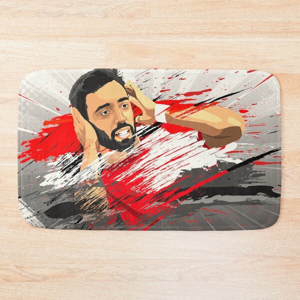 Item preview, Manchester United Bruno Fernandes Diseño de ilustración abstracta designed and sold by VibesAndVision.