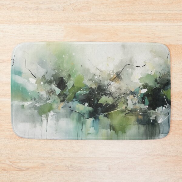 Item preview, Green Abstract Art Canvas Print designed and sold by artbybodhi.