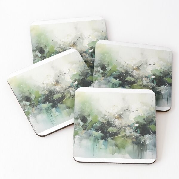 Item preview, Green Abstract Art Canvas Print designed and sold by artbybodhi.