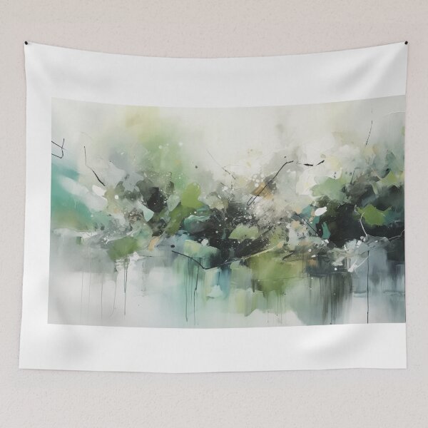 Item preview, Green Abstract Art Canvas Print designed and sold by artbybodhi.