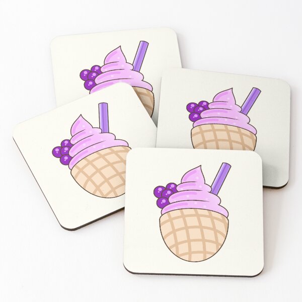 Item preview, Kawaii grapes sundae on a cone with grapes sticker design by DozyJov designed and sold by DozyJov.