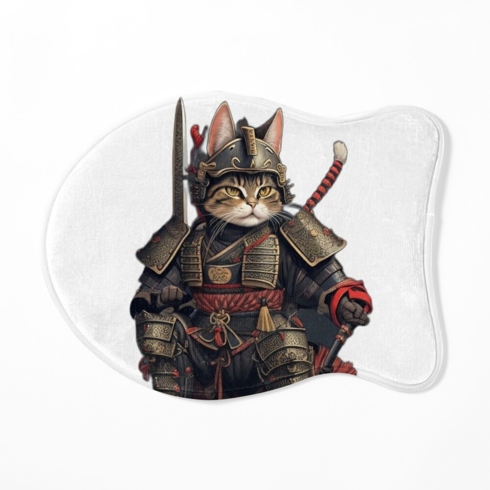 Galeriedruck for Sale mit Katze in Rüstung, Samurai-Katze von Roh1Art