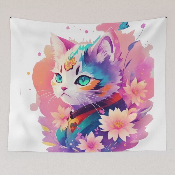 Item preview, Adorable Flowery Kitten designed and sold by LEVI SALVIAN JANITRA.