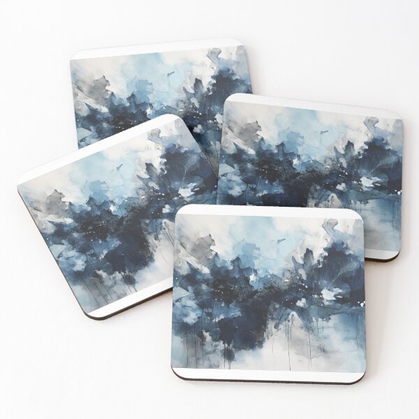 Item preview, Indigo Abstract Art Canvas Print designed and sold by artbybodhi.
