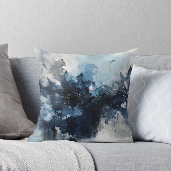 Item preview, Indigo Abstract Art Canvas Print designed and sold by artbybodhi.