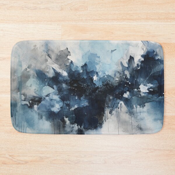 Item preview, Indigo Abstract Art Canvas Print designed and sold by artbybodhi.