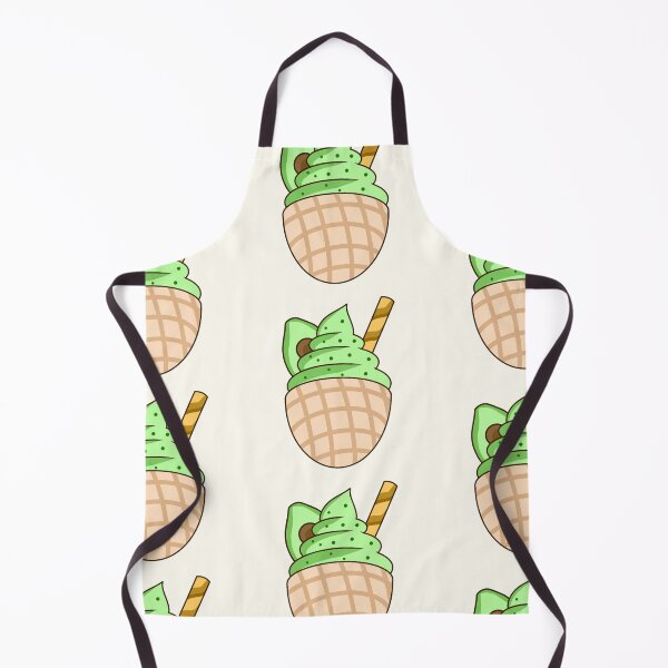 Item preview, Kawaii avocado sundae on a cone with avocado fruit sticker design by DozyJov designed and sold by DozyJov.
