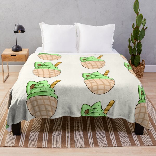 Item preview, Kawaii avocado sundae on a cone with avocado fruit sticker design by DozyJov designed and sold by DozyJov.
