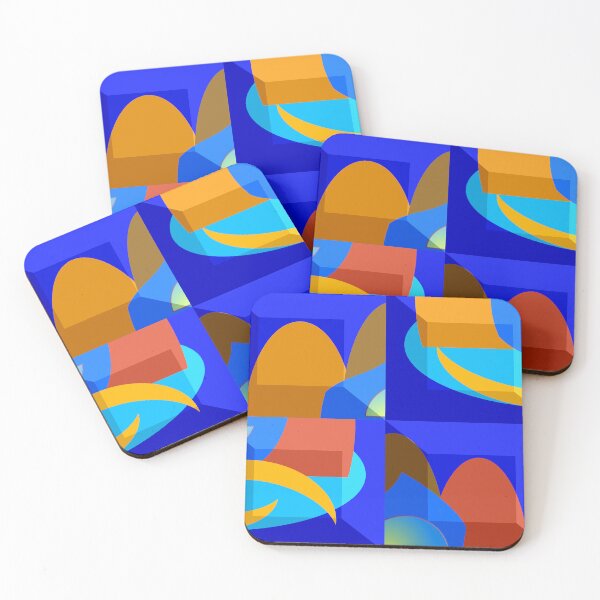 Item preview, *Great Blue Summer Energy - Geometric Romantic Blue Architecture Bauhaus Style* designed and sold by Ralek.