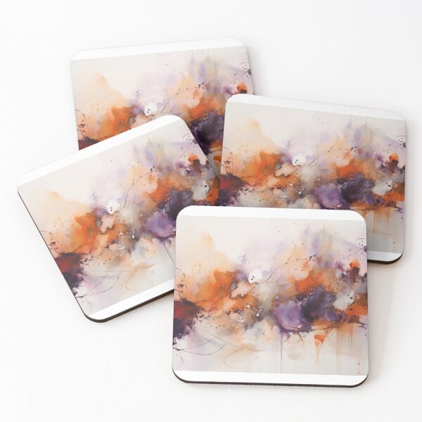 Item preview, Orange & Purple Abstract Art Canvas Print designed and sold by artbybodhi.