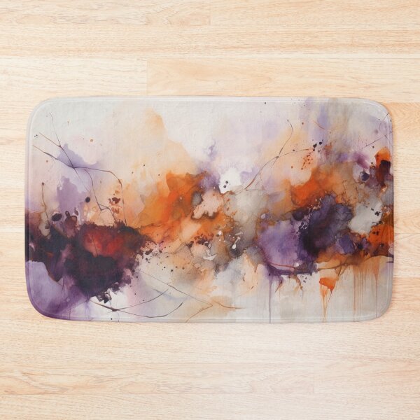 Item preview, Orange & Purple Abstract Art Canvas Print designed and sold by artbybodhi.