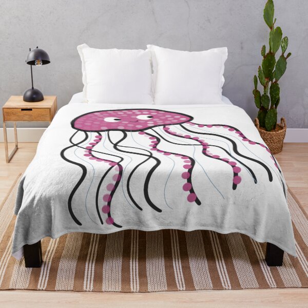 Item preview, Pink Smiley Jellyfish designed and sold by bennettstudio.