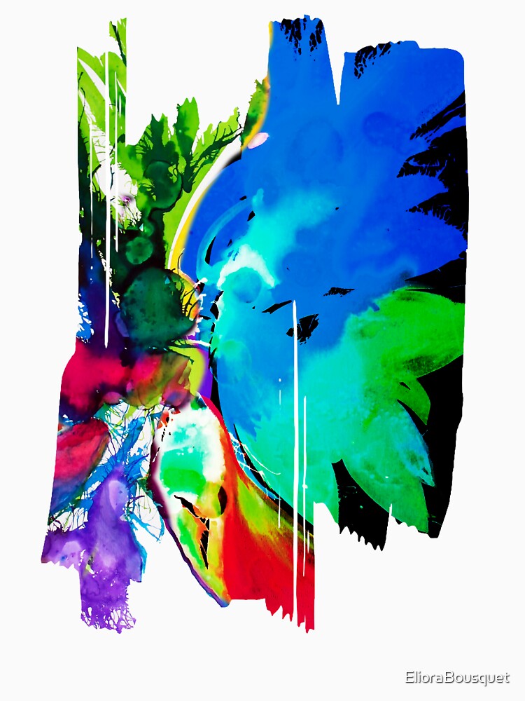 Aperçu 3 sur 3. T-shirt échancré avec l'œuvre Eclosion 283-B créée et vendue par ElioraBousquet.