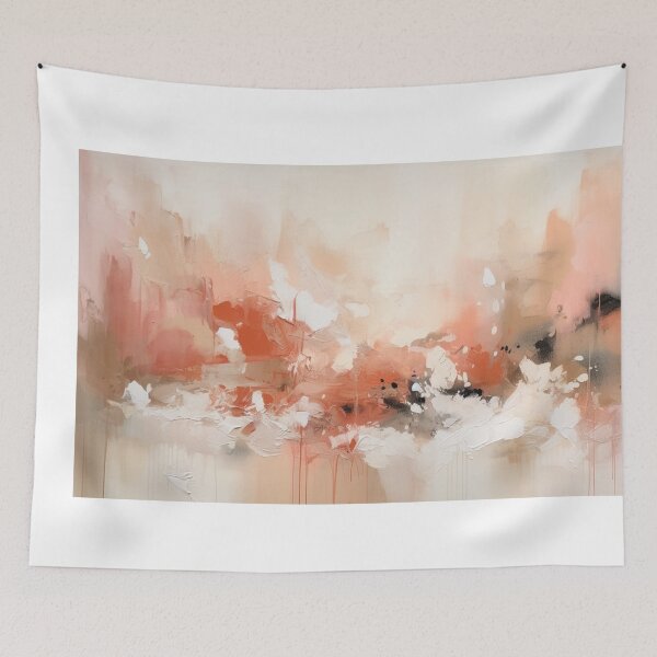 Item preview, Peach Abstract Art Canvas Print designed and sold by artbybodhi.