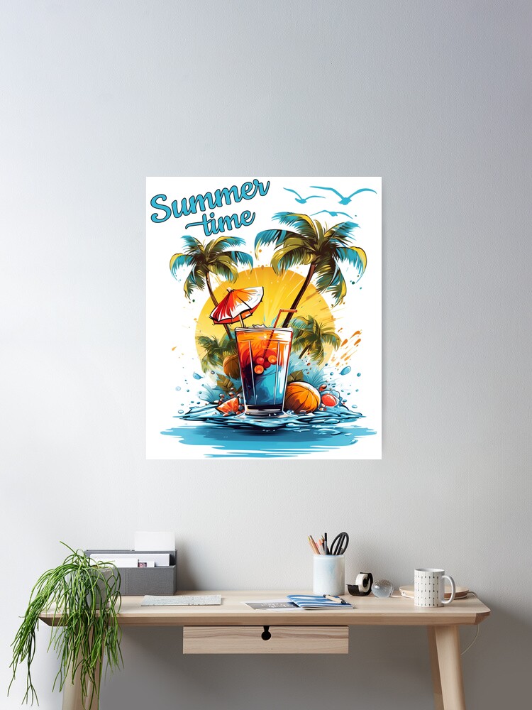 Poster Cocktails - summer time, Wall Art, Gifts & Merchandise