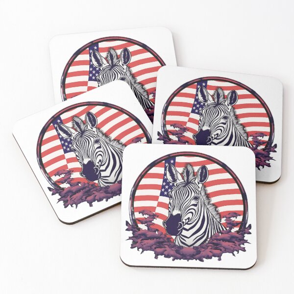 Item preview, Zebra with American Flag designed and sold by Tuong Nguyen.