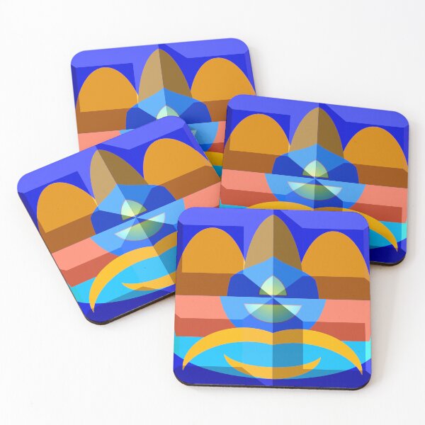 Item preview, *Great Blue Summer Energy - Geometric Romantic Blue Architecture Bauhaus Style* designed and sold by Ralek.