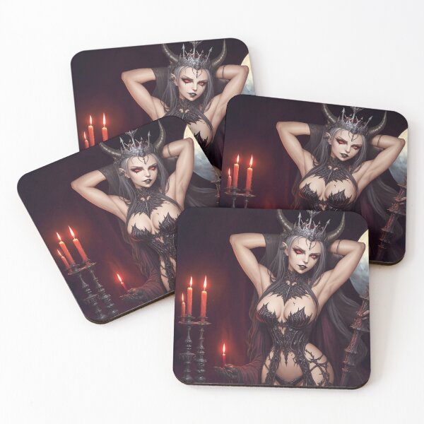 Item preview,  Beautiful  sexy gothic Vampire girl painting  designed and sold by Vintage Designs +.
