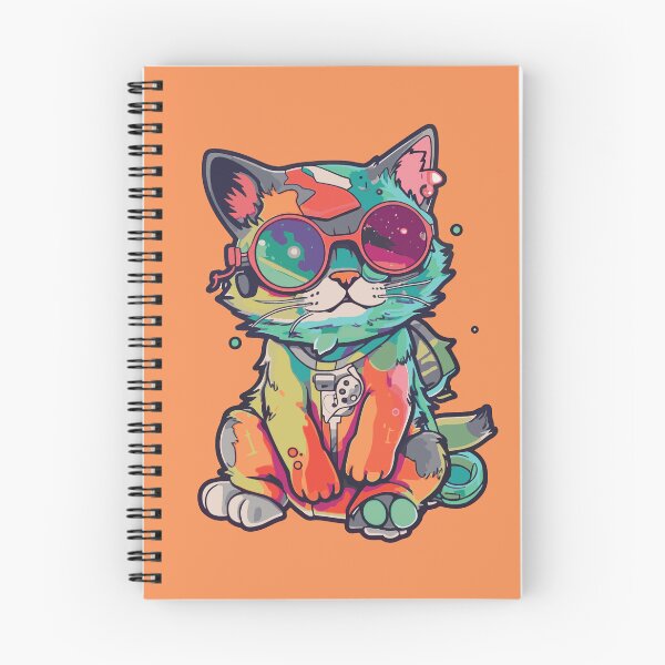 Item preview, Gatos multicolores futuristas #6 marciano designed and sold by SOVISART.