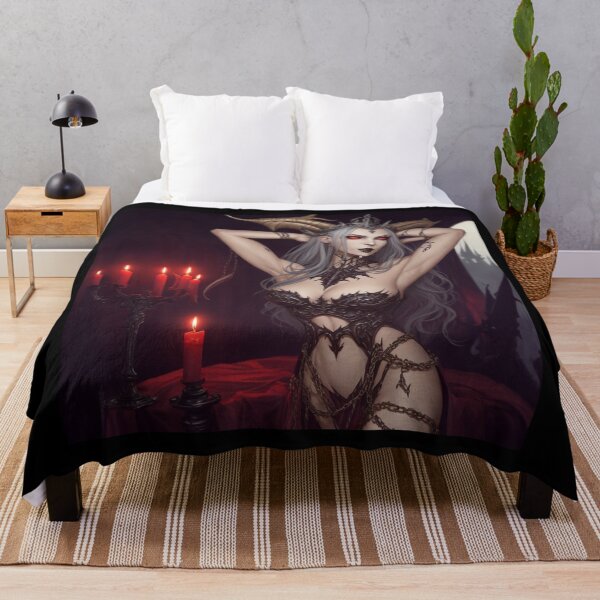 Item preview, Beautiful sexy Vampire gothic goth girl painting  designed and sold by Vintage Designs +.