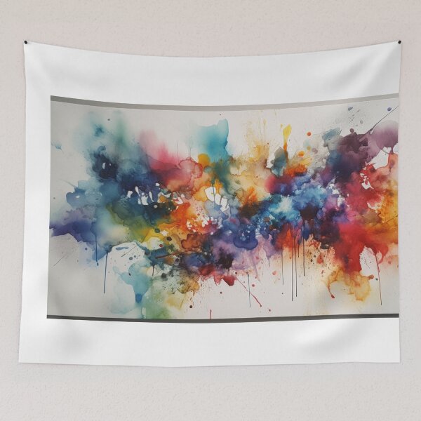 Item preview, Rainbow Abstract Art Canvas Print designed and sold by artbybodhi.