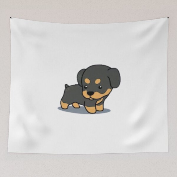 Item preview, Cute rottweiler puppy cartoon icon designed and sold by DesignsByLuna.