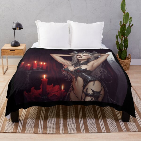 Item preview, Beautiful sexy Vampire gothic goth girl painting  designed and sold by Vintage Designs +.