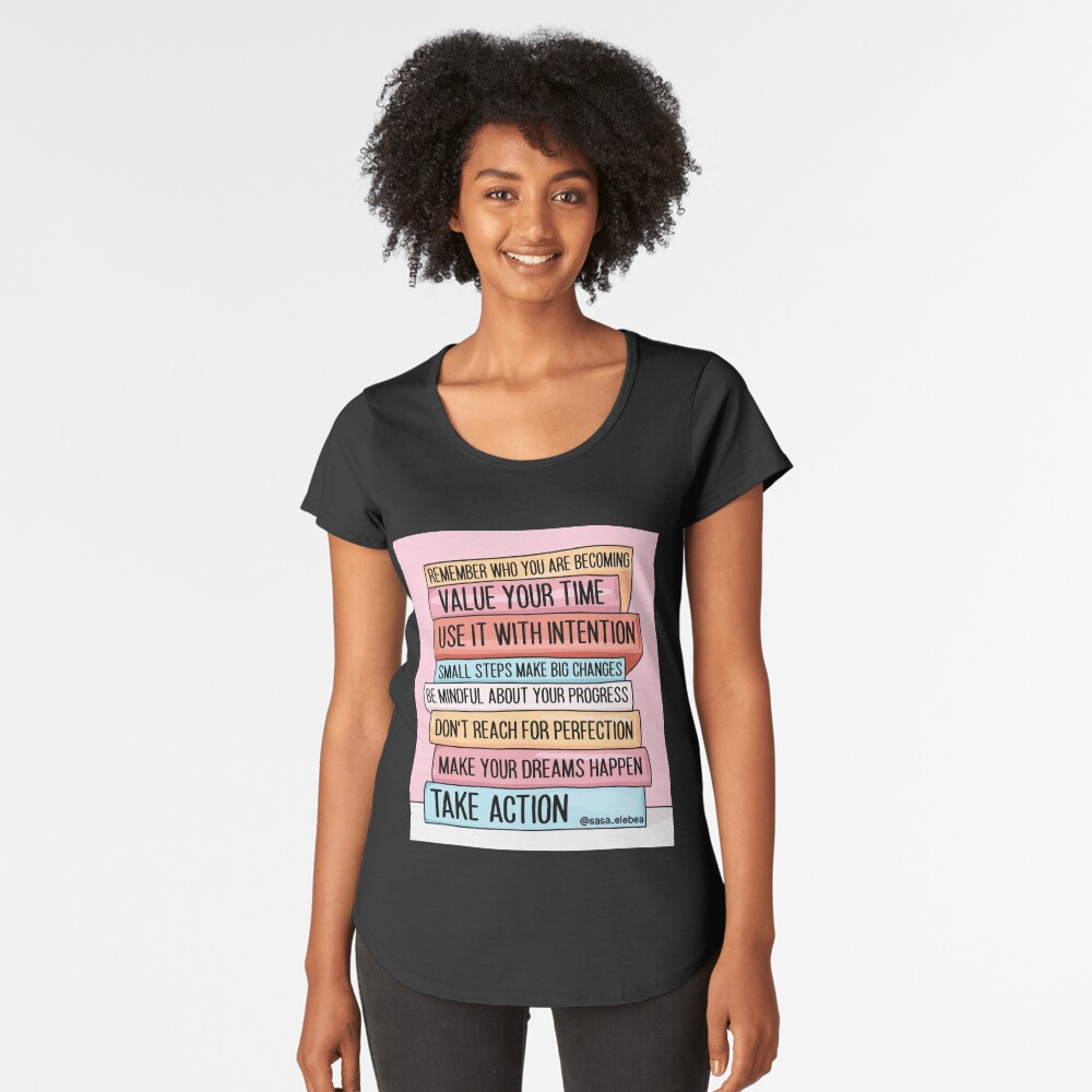 Vista previa del artículo con la obra «Camiseta premium de cuello ancho», diseñado y vendido por elebea.