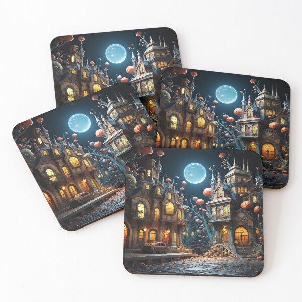 Item preview, The Road of Dreams: Gothic Streets and Impossible Pumpkins designed and sold by Aigalprint.