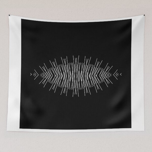 Item preview, White pattern Design in black background designed and sold by Rav33822.
