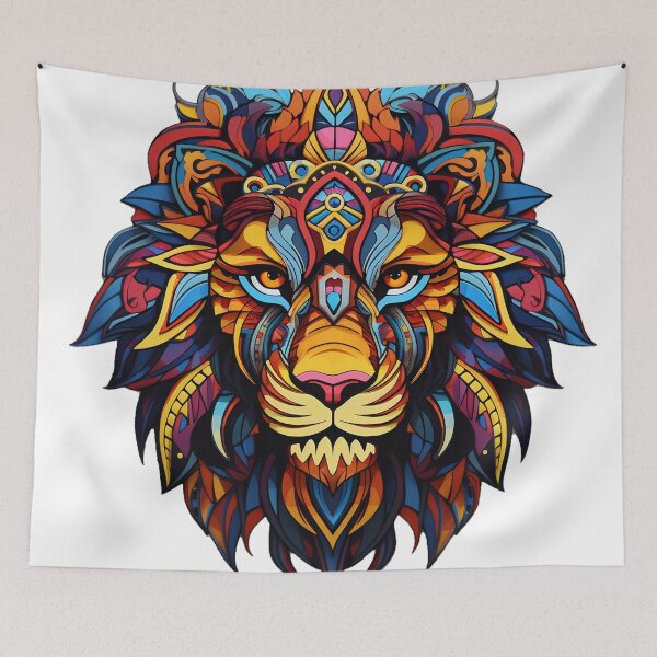 Item preview, Geometric Fractal Lion Head designed and sold by raviolli000.