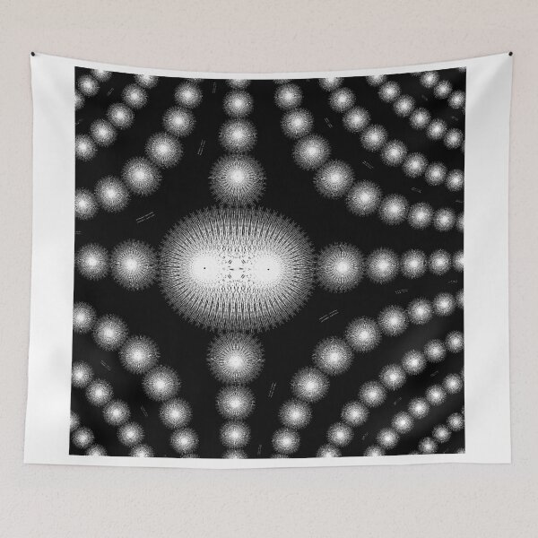 Item preview, White pattern Design in black background designed and sold by Rav33822.