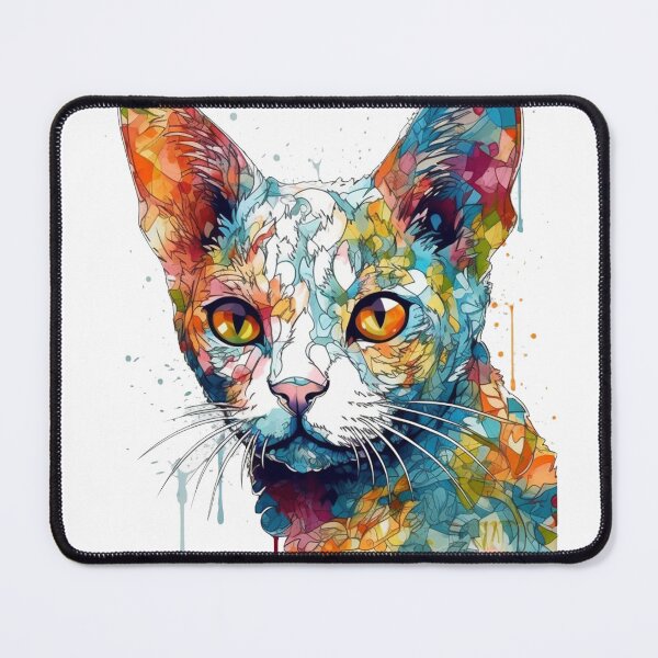 Item preview, Devon Rex Cat Art: Colorful Portraits for Whimsical Pet Lovers designed and sold by DooodleGod.