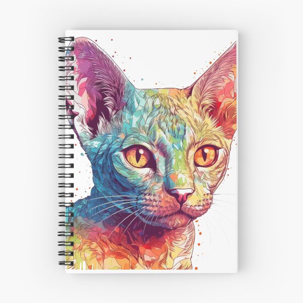 Item preview, Playful Paws Art Co Devon Rex Cat Portrait Design - Colorful and Charming Feline Art for Lovers designed and sold by DooodleGod.