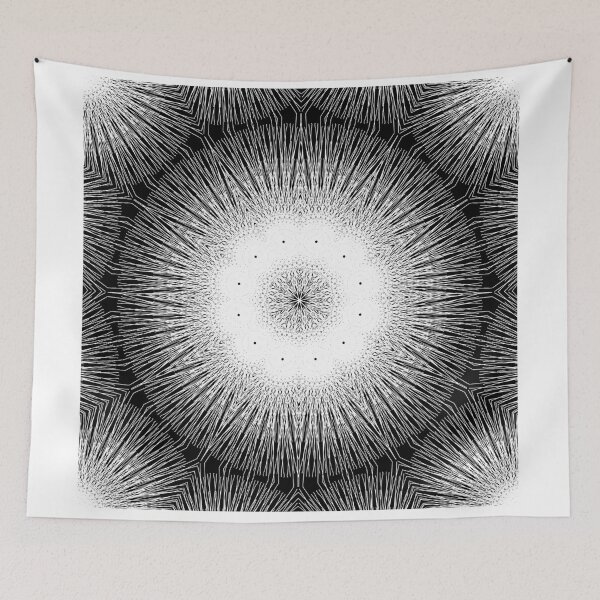 Item preview, White pattern Design in black background designed and sold by Rav33822.