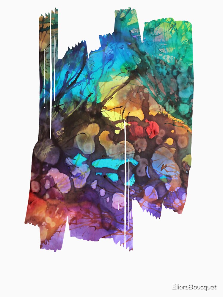 Aperçu 3 sur 3. T-shirt échancré avec l'œuvre Eclosion 31 créée et vendue par ElioraBousquet.