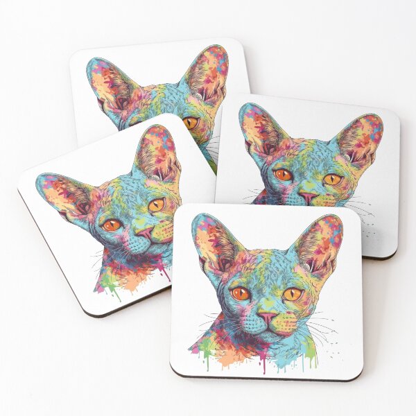 Item preview, Devon Rex Colorful Cat Art: Whimsical Portraits for Feline Lovers designed and sold by DooodleGod.