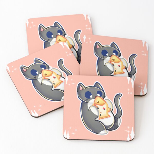 Item preview, Black Tuxedo Cat Playing With Koi Fish designed and sold by franzieart.