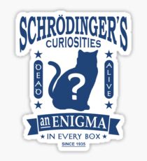 Schrodinger's Cat - Quantum Mechanics Paradox Geek Sticker