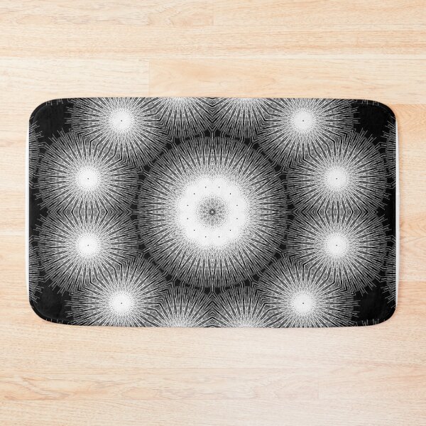 Item preview, White pattern Design in black background designed and sold by Rav33822.