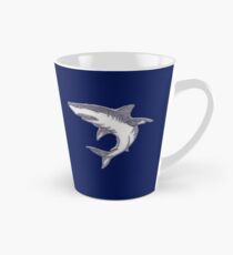 Schwimmen grau Shark Grey Shark Print Shark Liebhaber Shark Art Charm Geschenk Tasse (konisch)