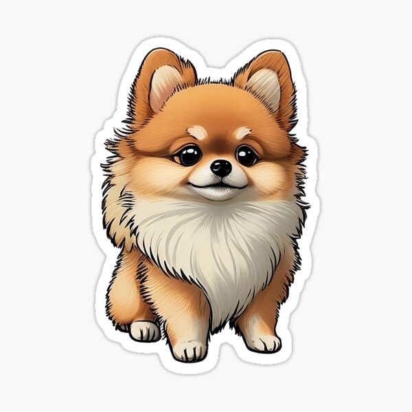 Item preview, Pomeranian Stickers & Magnets designed and sold by Muuza15Design.