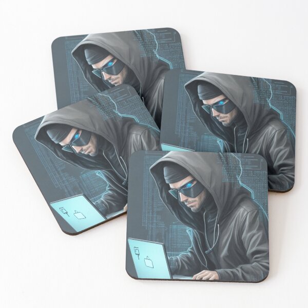 Item preview, Futuristic Hacker - Cyberpunk Character Art Print designed and sold by aiprintiq.