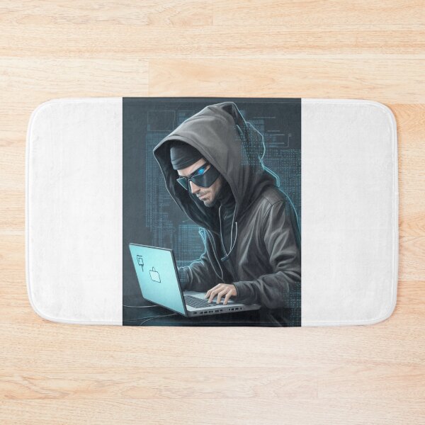 Item preview, Futuristic Hacker - Cyberpunk Character Art Print designed and sold by aiprintiq.