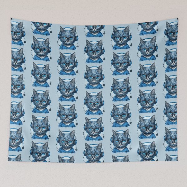 Item preview, Feline Blues: Embracing the Allure of the Cat in Blue designed and sold by AmeerAthiyyah.